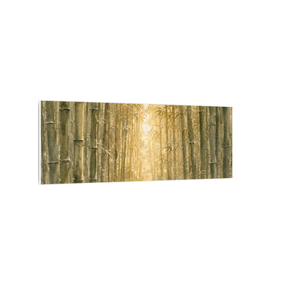 Bamboo Grove Winter Canvas Art | Japandi Elegant Design