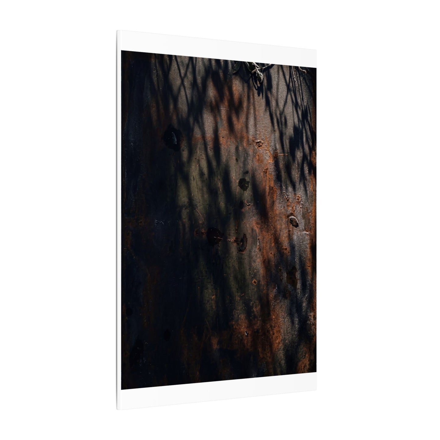Rust Patina Shadow Zen Canvas Art | Luxurious Dark Japandi Art