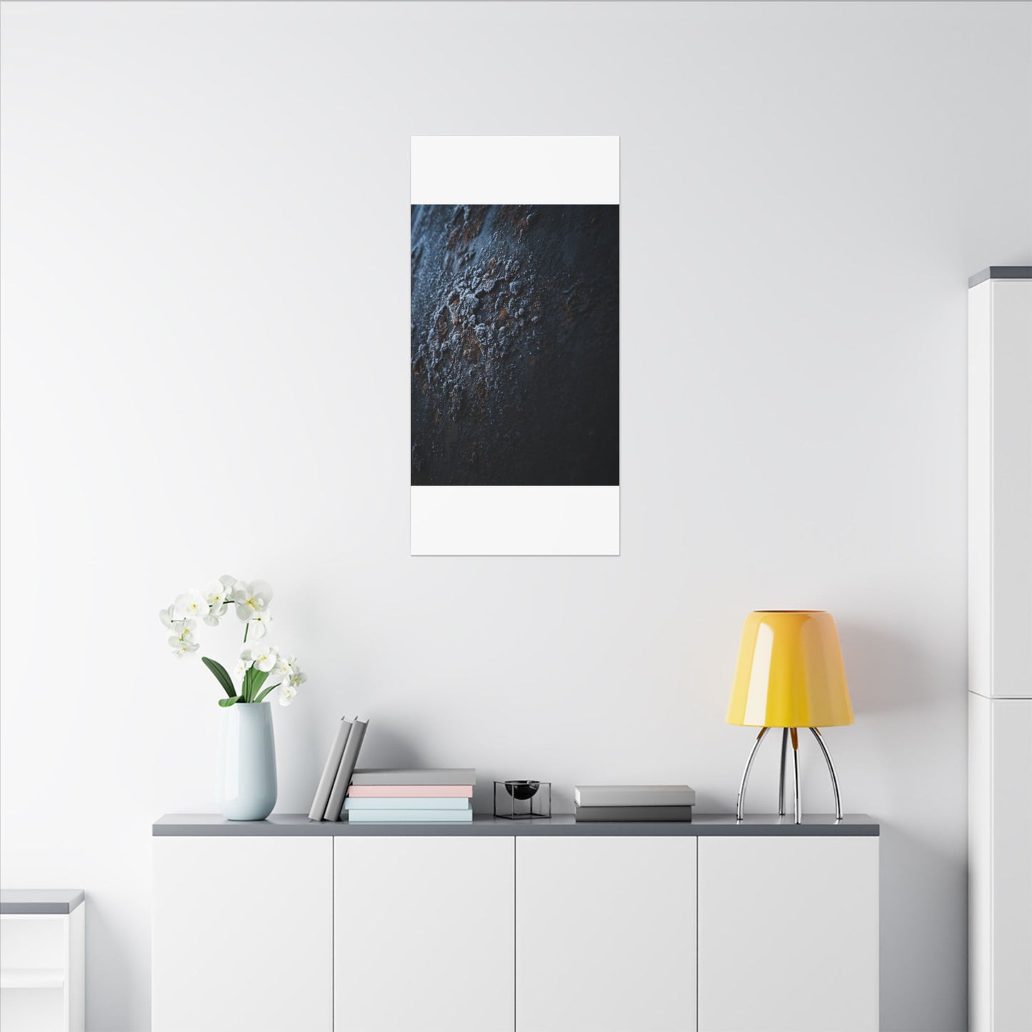 Rust Patina Canvas Art | Winter Dark Japandi Shadow Zen Art