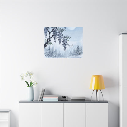 Seijaku Wisteria Canvas Art - Zen Sumi E