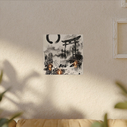 Candlelight Torii Gate Canvas Art - Zen Datsuzoku