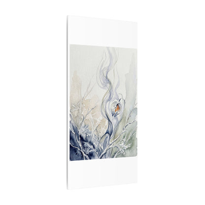 Earthy Incense Smoke Canvas Art - Watercolor Japandi