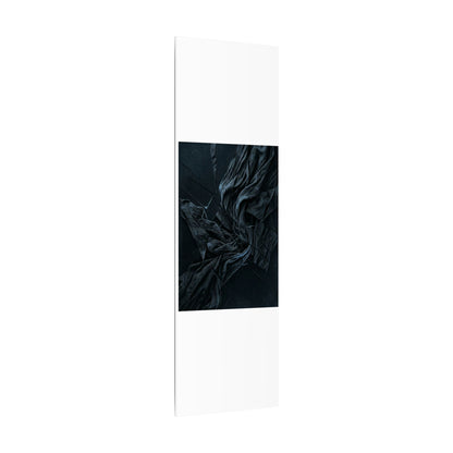 Dark Japandi Silk Drape in Moonlight | Moody Minimal Canvas Art