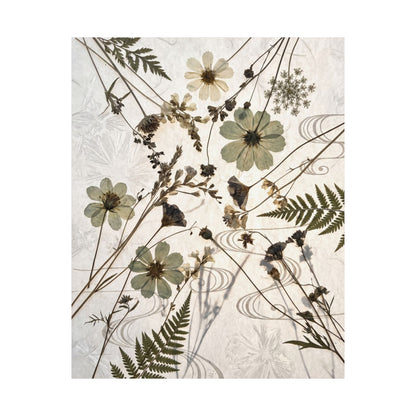 Kanso Dried Flowers Wall Art Print - Japandi Japanese Pattern