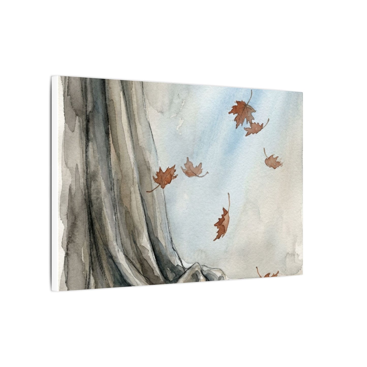 Ma Silk Drape Canvas Art - Japandi Watercolor