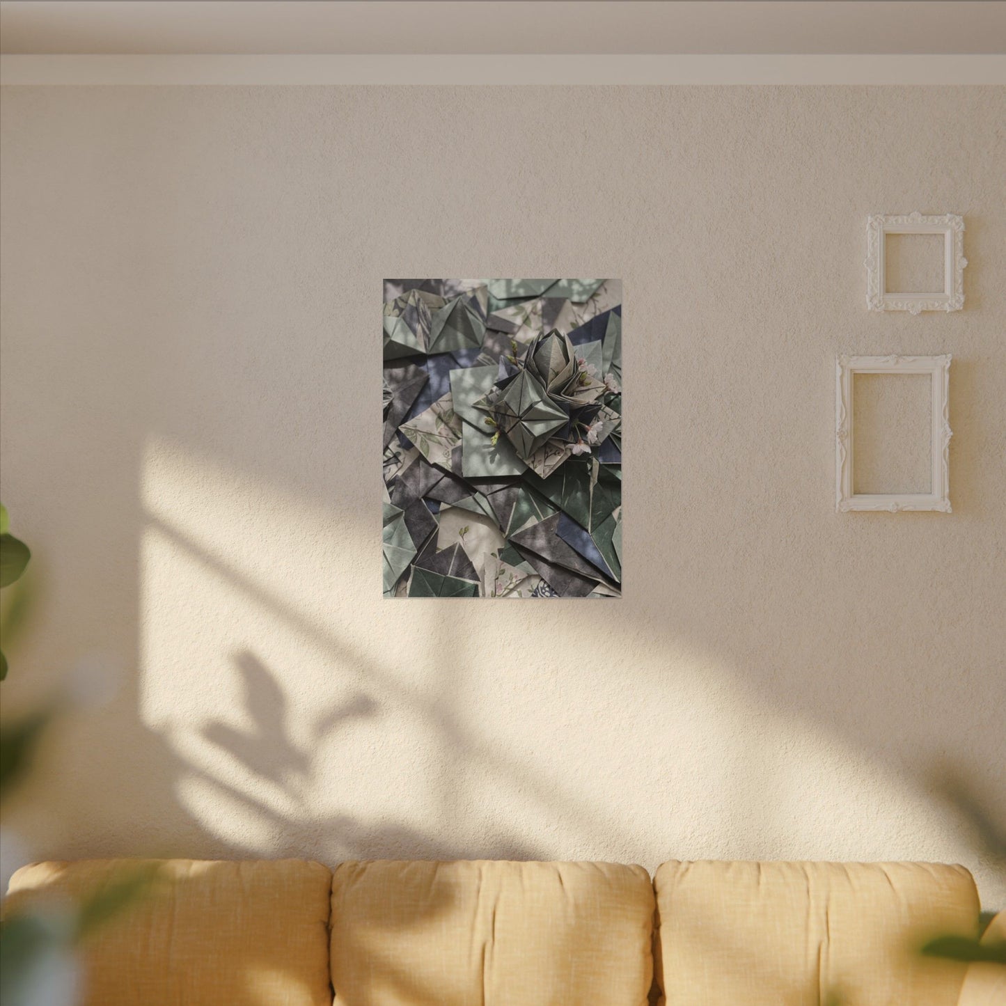 Shibui Paper Fold Canvas Art - Japandi Japanese Pattern
