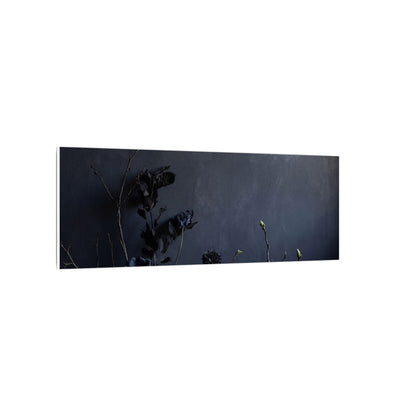 Dried Flowers Spring Canvas Art | Dark Japandi Moody Design
