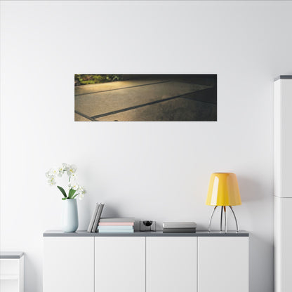 Dark Japandi Tea Ceremony in Golden Hour | Dark Texture Canvas Art
