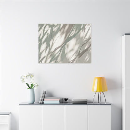 Japandi Shadow Play in Dappled | Japanese Pattern Canvas Art