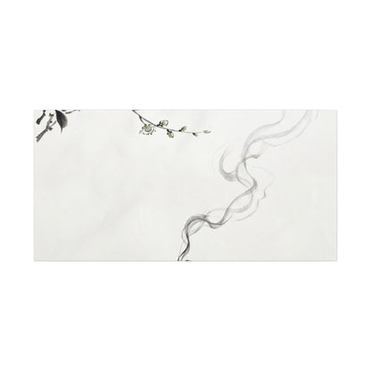 Calm Incense Smoke Canvas Art - Sumi E Zen
