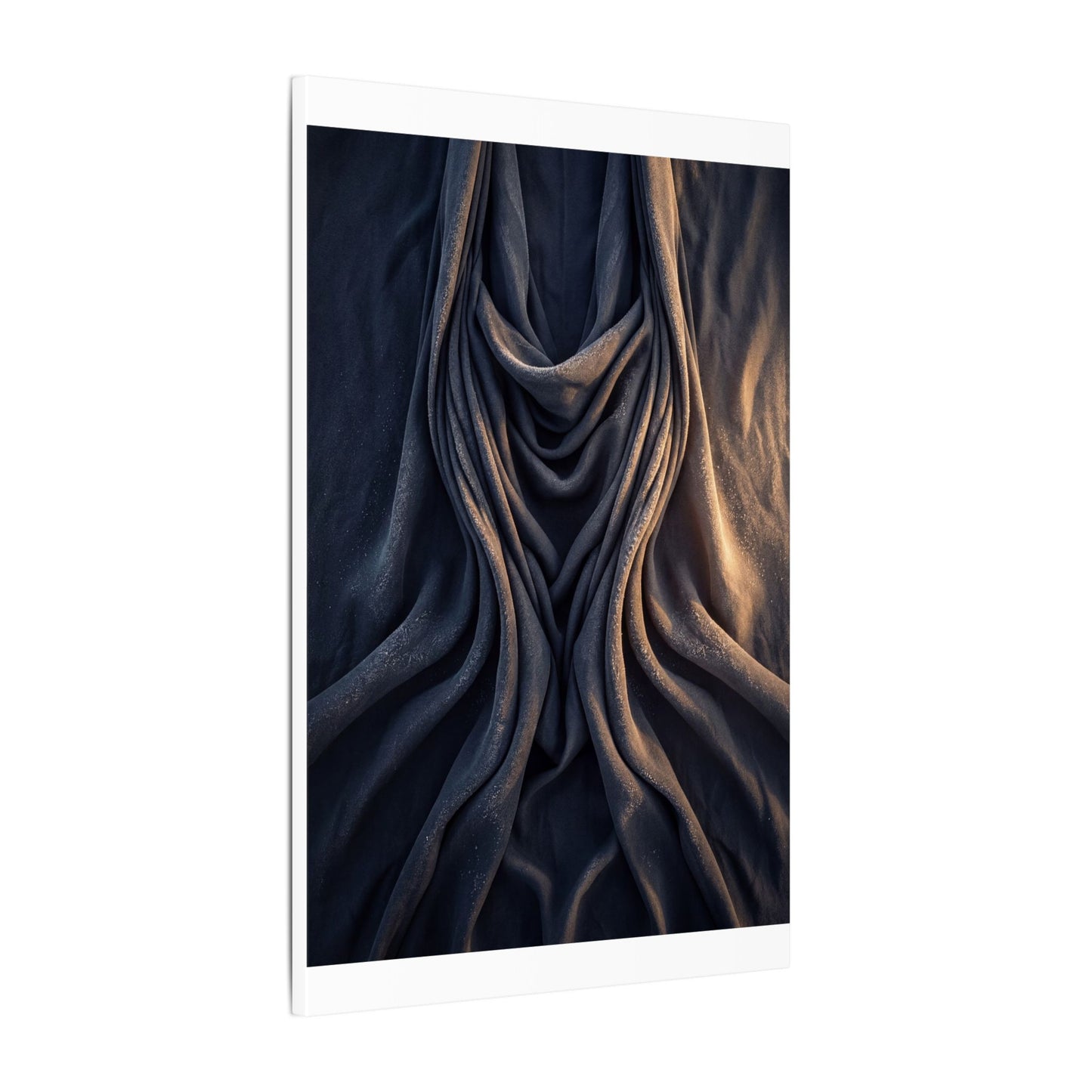 Moody Silk Drape Canvas Art - Shadow Zen Dark Japandi