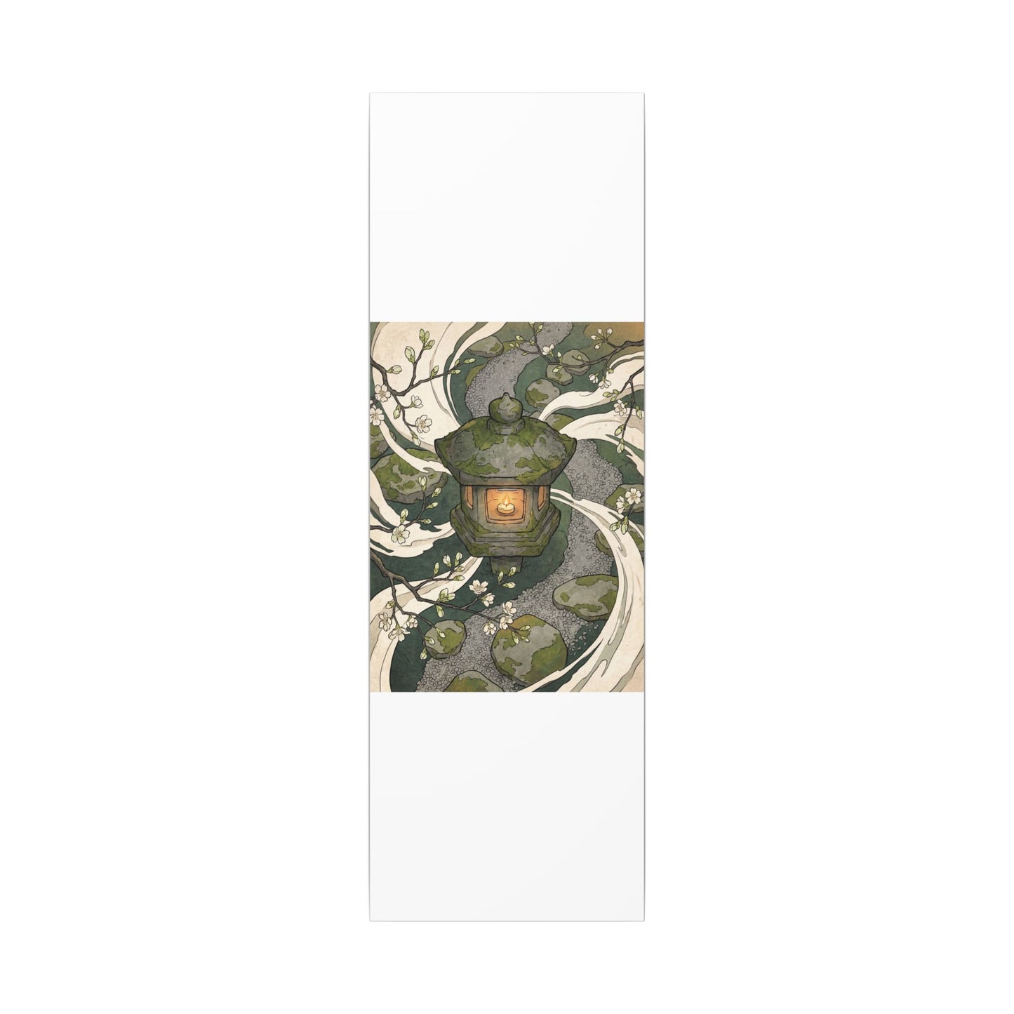 Zen Stone Lantern in Candlelight | Ukiyo E Inspired Canvas Art