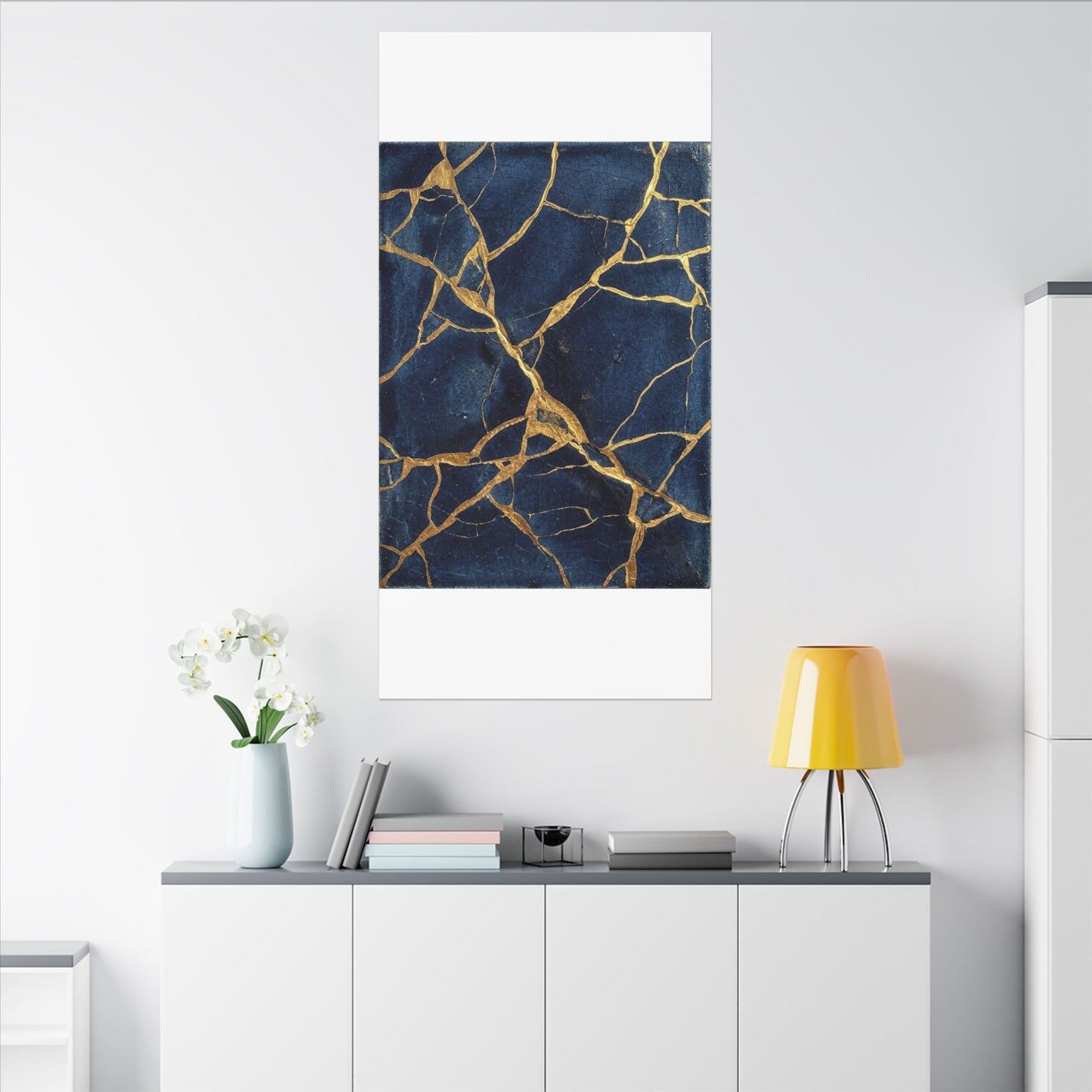 Kintsugi Crackle Canvas Art