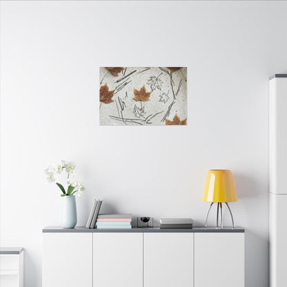Ceramic Bowl Autumn Canvas Art | Japandi Elegant Design