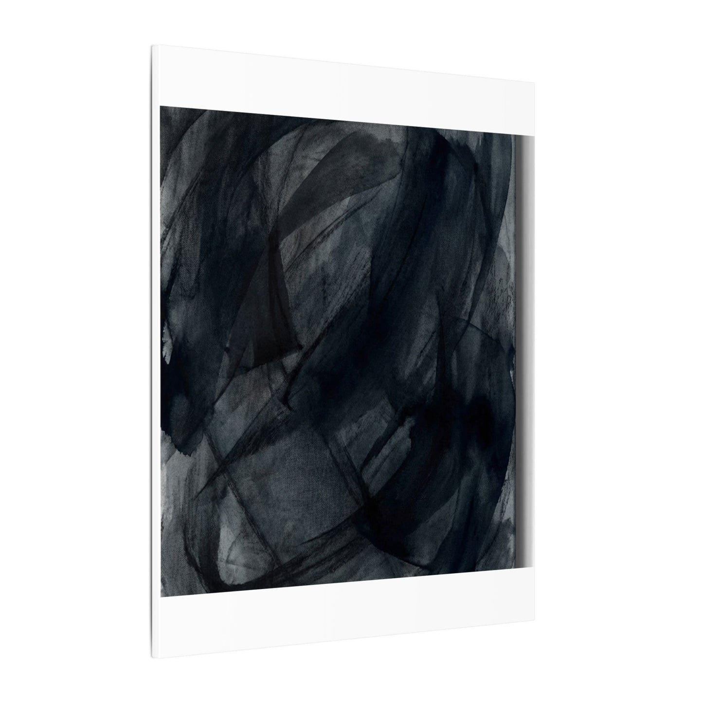 Deep Tones Dark Japandi Charcoal Canvas Art