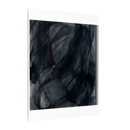 Deep Tones Dark Japandi Charcoal Canvas Art