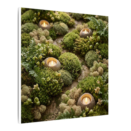 Moss Close Up Japanese Pattern Canvas Art | Neutral Japandi Art