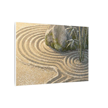 Rock Garden Winter Canvas Art | Zen Peaceful Design