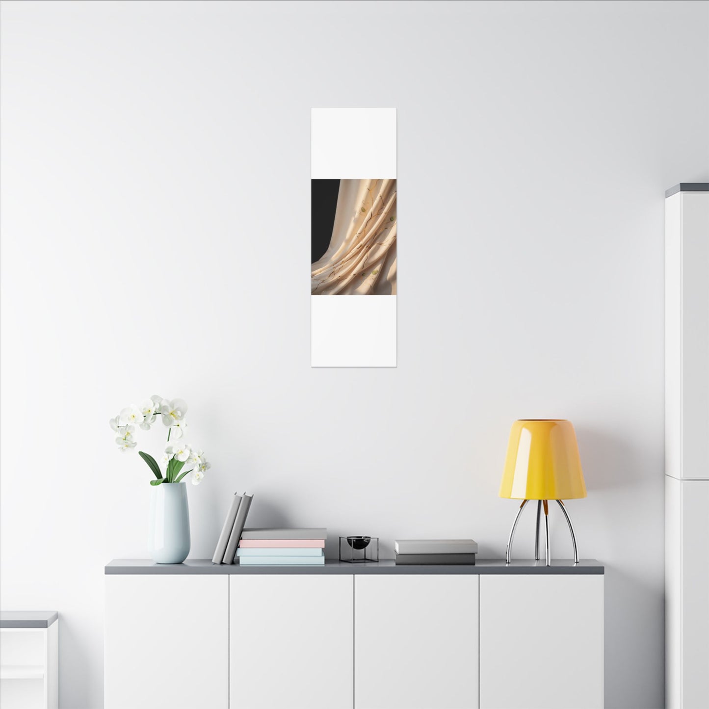 Golden Hour Silk Drape Canvas Art - Kintsugi Fukinsei
