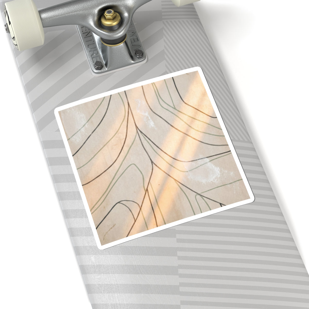 Golden Hour Shoji Screen Sticker - Japandi Kanso Art Print
