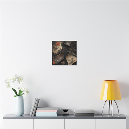 Broken Pottery Gold Vein Canvas Art | Philosophical Kintsugi Art