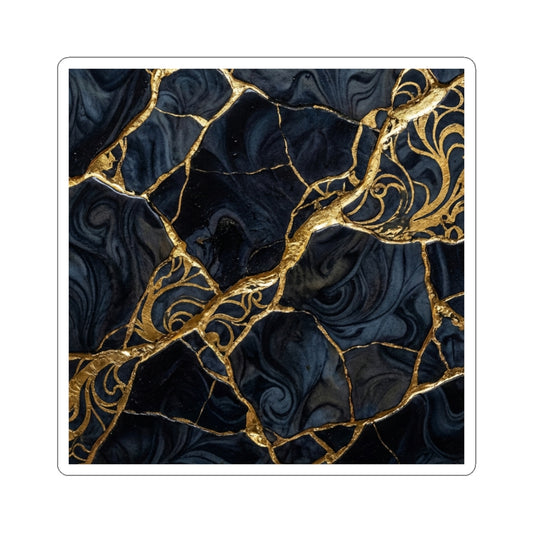 Kintsugi Gold Vein Sticker Art Print
