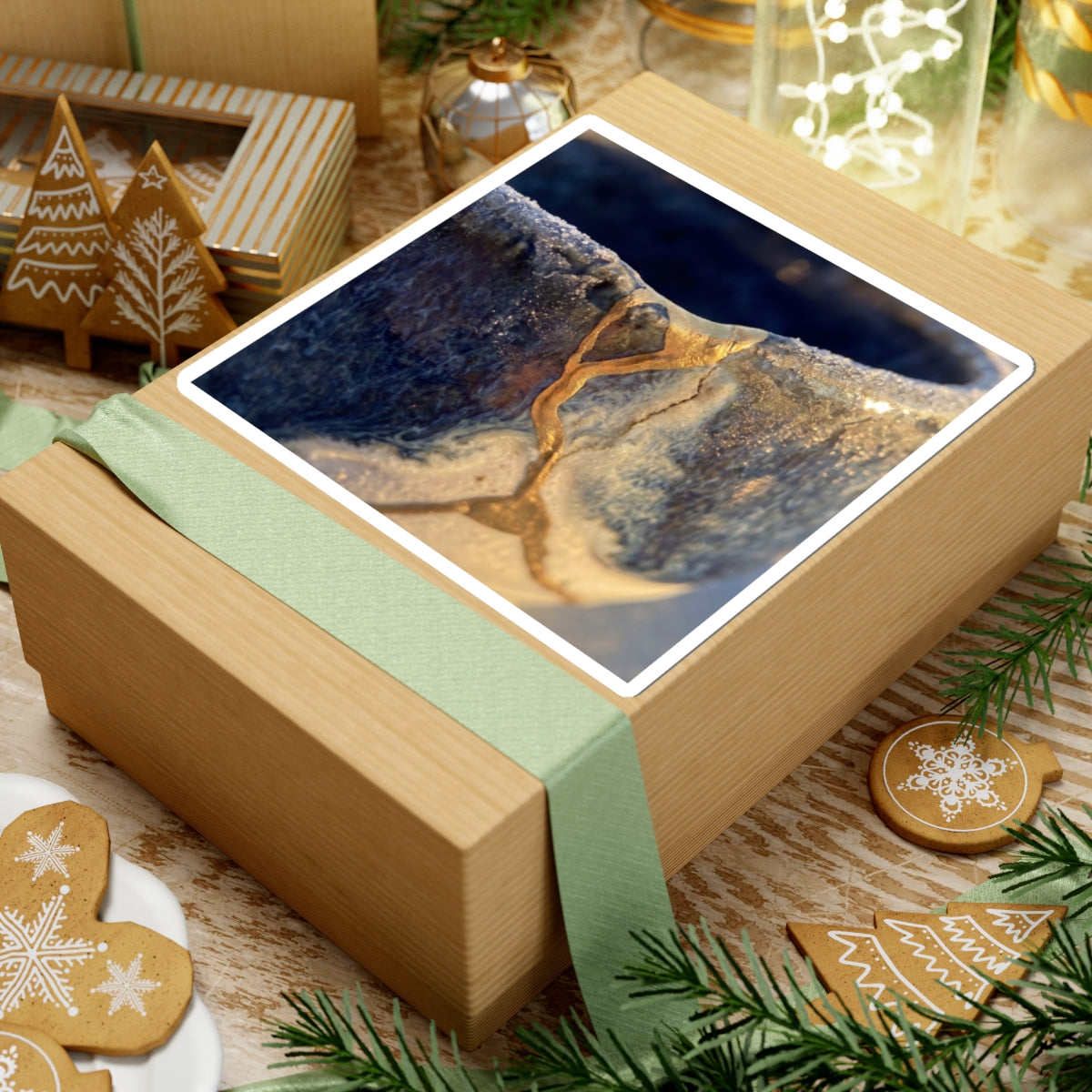 Ceramic Bowl Winter Sticker | Kintsugi Healing Design