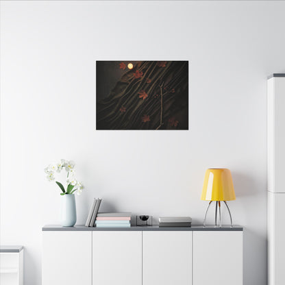 Autumn Silk Drape Moody Minimal Canvas Art | Moody Decor