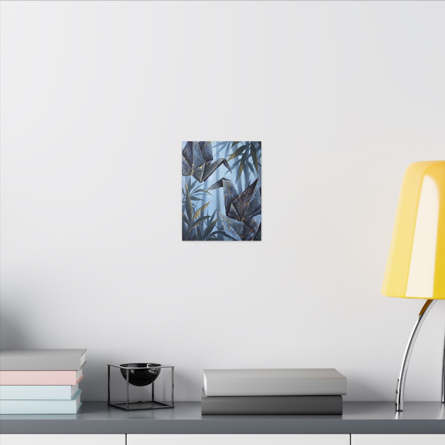Paper Fold Canvas Art | Summer Kintsugi Crackle Gold Art
