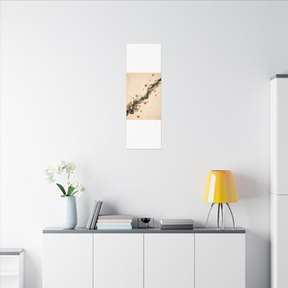 Ink Brushstroke Autumn Canvas Art | Zen Calm Design