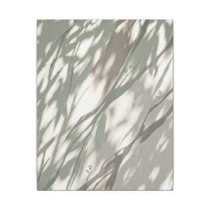 Japandi Shadow Play in Dappled | Japanese Pattern Canvas Art