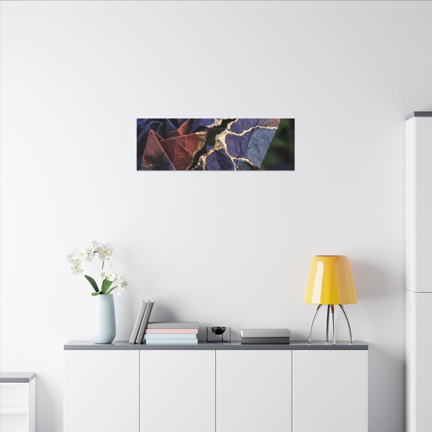 Philosophical Paper Fold Canvas Art - Gold Vein Kintsugi