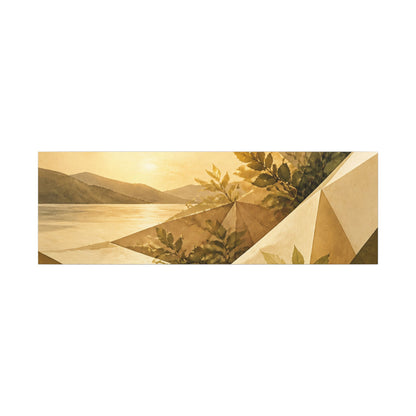 Golden Hour Paper Fold Canvas Art - Japandi Ma