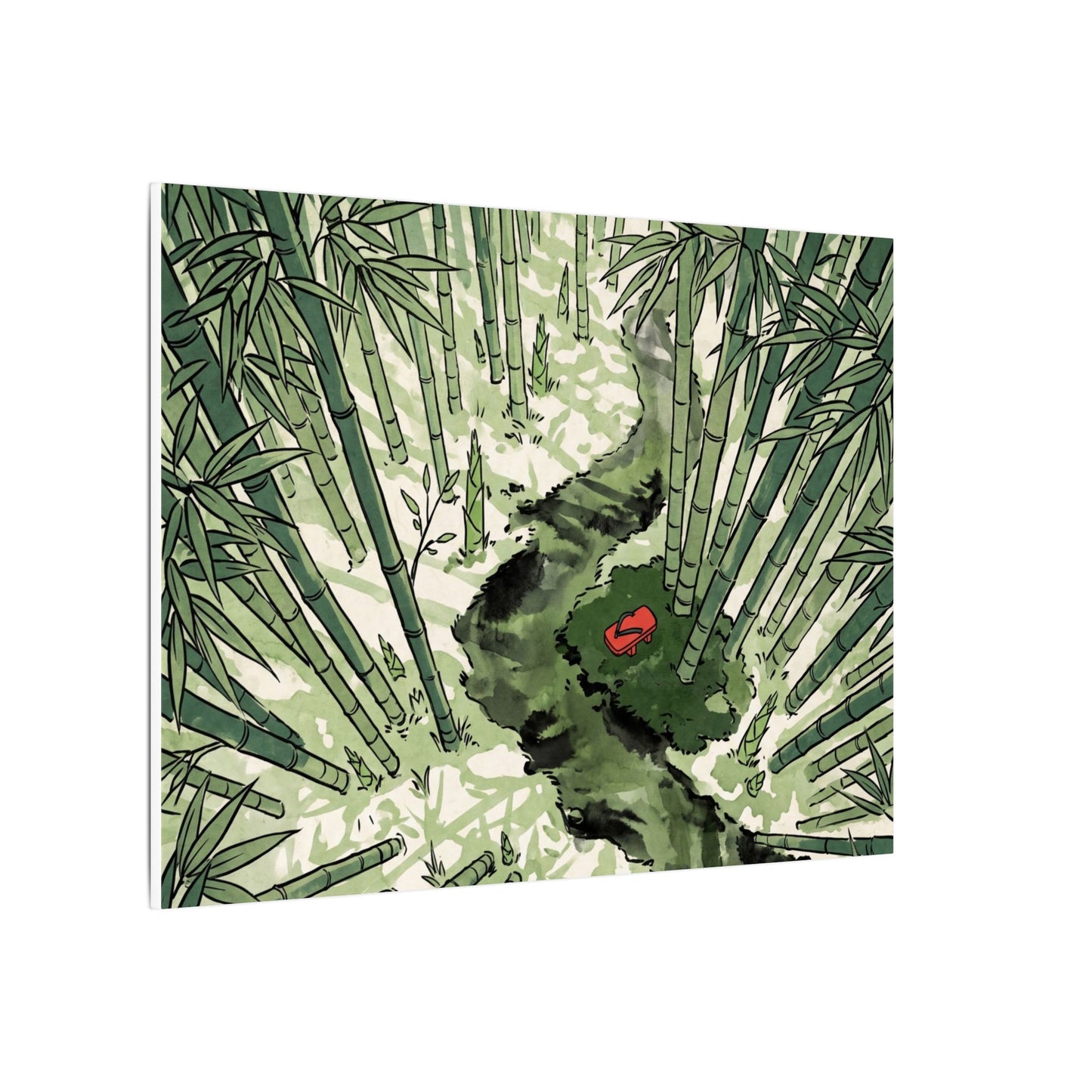 Peaceful Bamboo Grove Canvas Art - Ukiyo E Inspired Zen