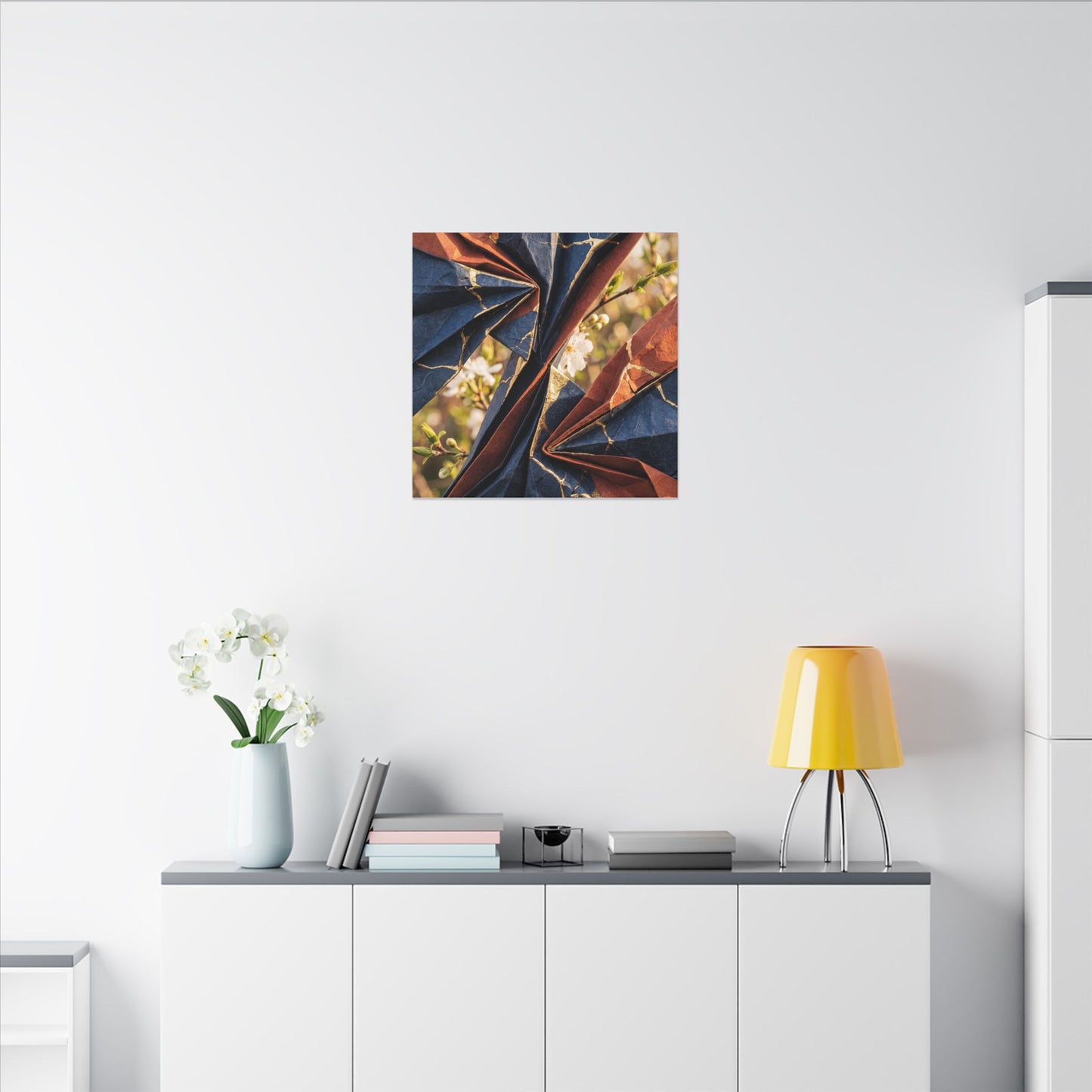 Spring Ceramic Bowl Watercolor Canvas Art | Warm Decor