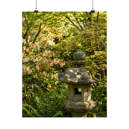 Dappled Stone Lantern Wall Art Print - Kintsugi Shibui Art Print