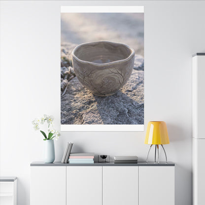 Seijaku Ceramic Bowl Canvas Art - Japandi Japanese Pattern
