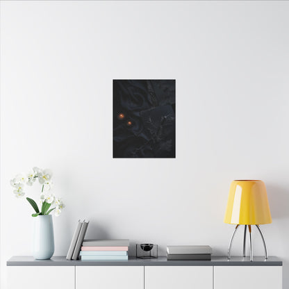 Candlelight Silk Drape Canvas Art - Dark Japandi Kanso