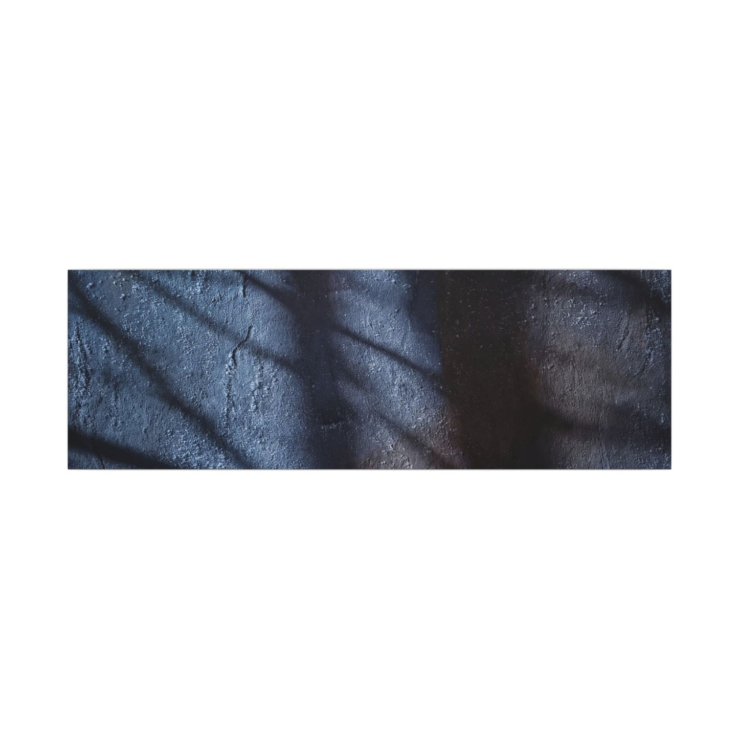Dark Japandi Shadow Play in Moonlight | Moody Minimal Canvas Art