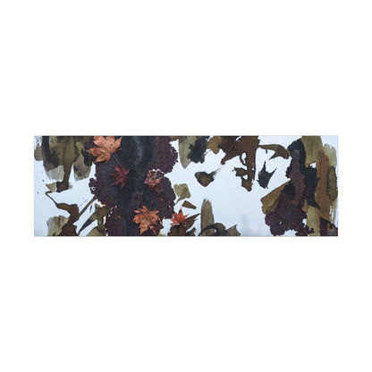 Rust Patina Charcoal Ink Canvas Art | Sophisticated Dark Japandi Art