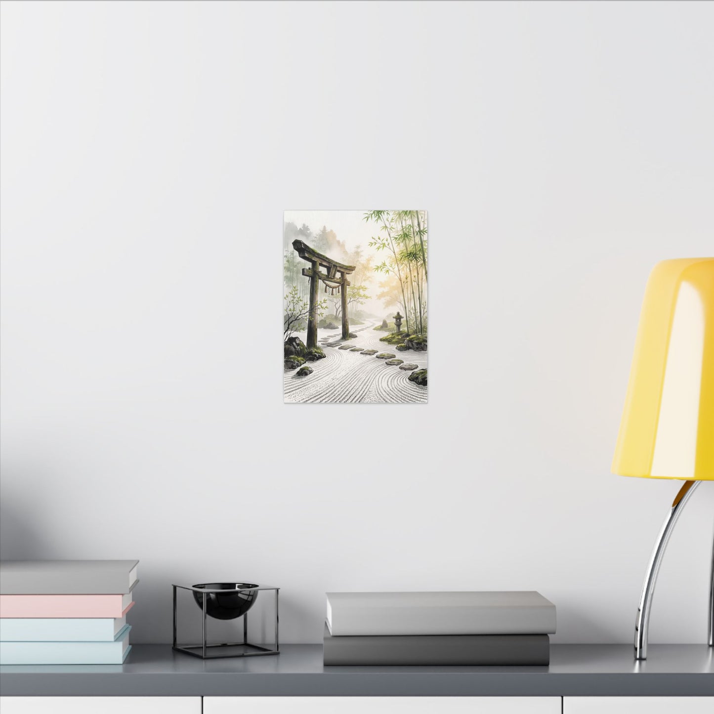 Peaceful Torii Gate Canvas Art - Karesansui Zen