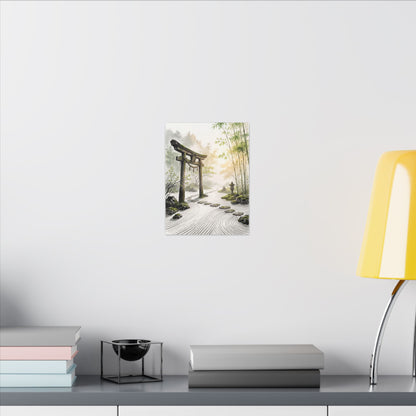 Peaceful Torii Gate Canvas Art - Karesansui Zen
