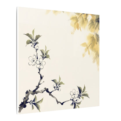 Kanso Cherry Blossom Canvas Art - Zen Sumi E