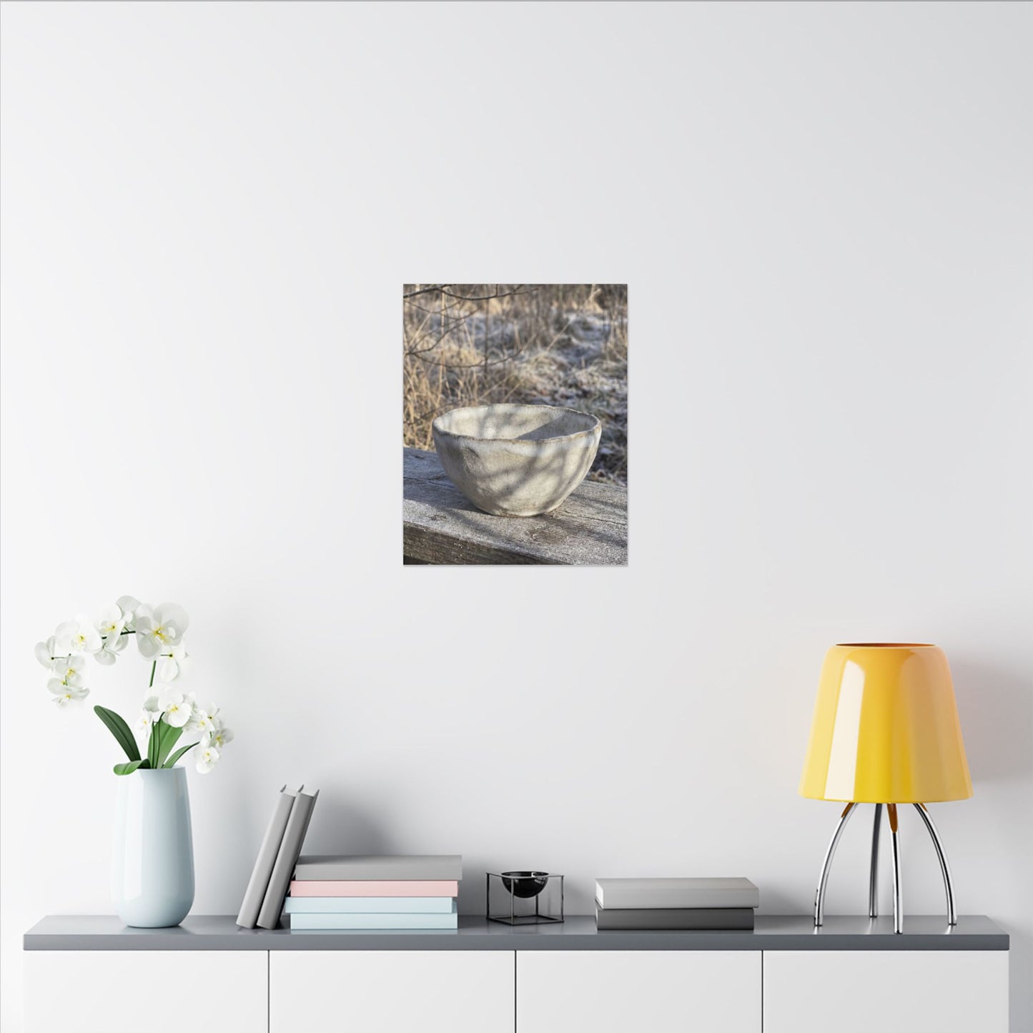 Dappled Ceramic Bowl Canvas Art - Japandi Fukinsei