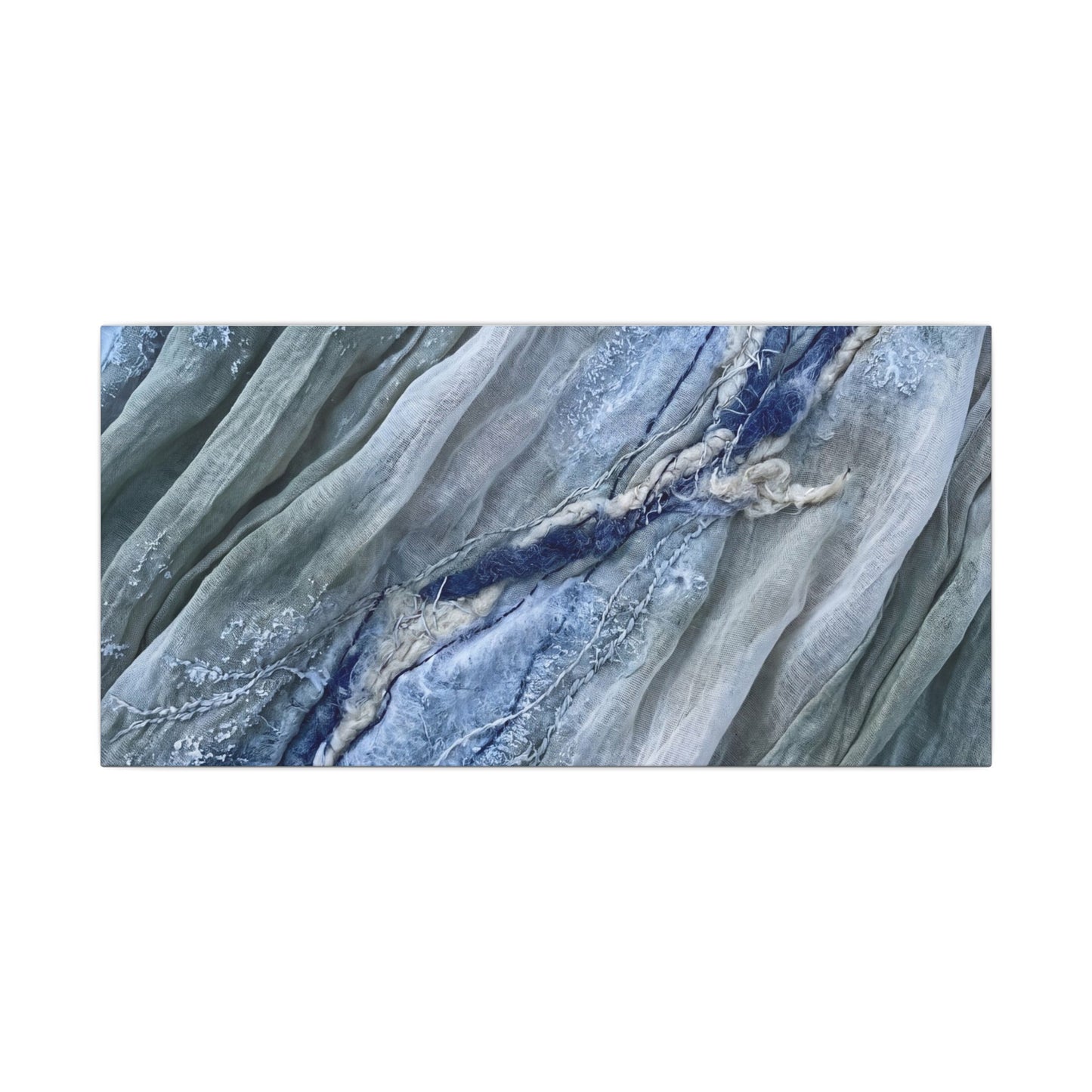 Moonlight Silk Drape Canvas Art - Japandi Mono No Aware
