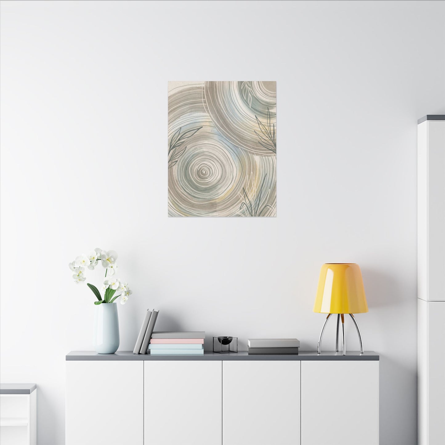 Kanso Water Ripple Canvas Art - Japandi Minimal Line
