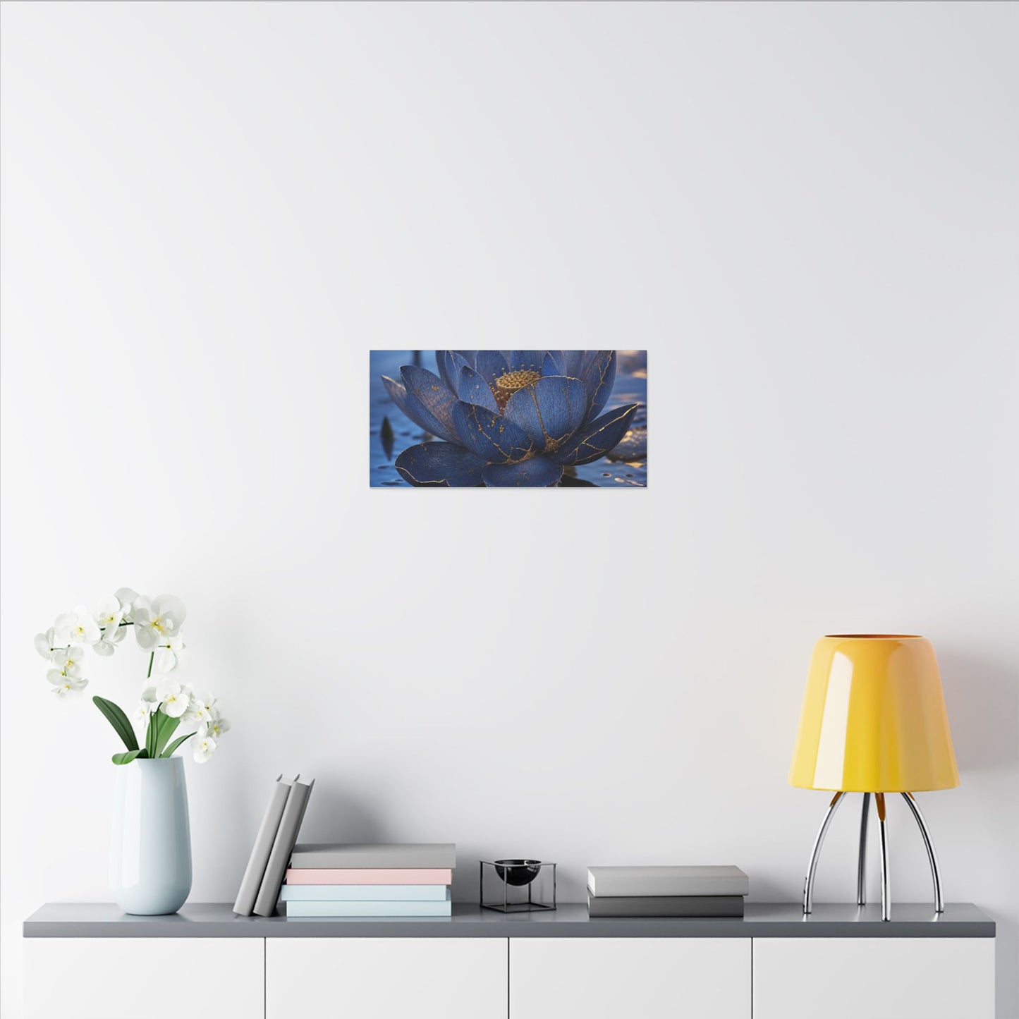 Kintsugi Lotus Flower in Dawn | Broken Beauty Canvas Art