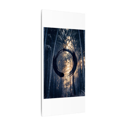 Bamboo Grove Canvas Art | Winter Zen Enso Art