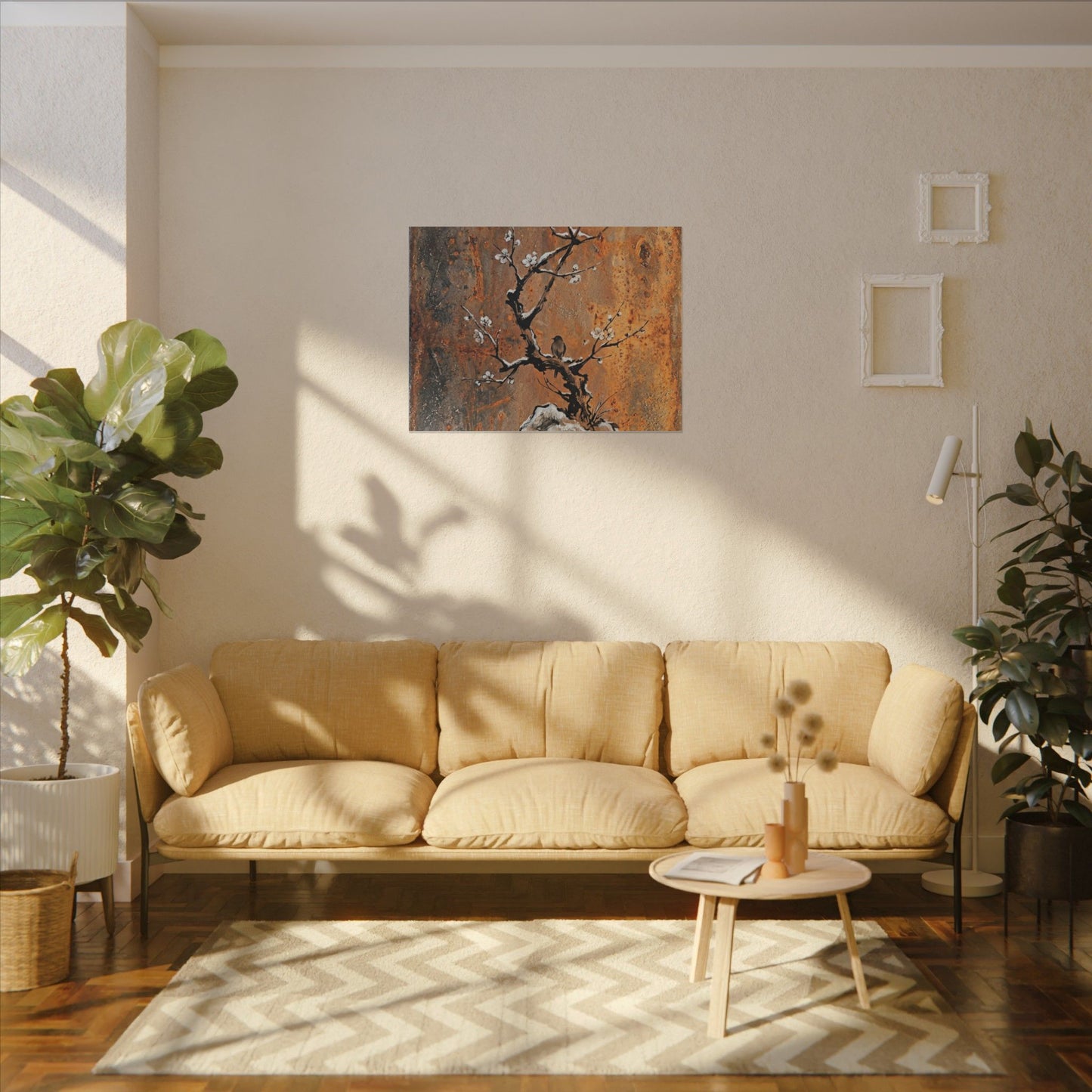 Datsuzoku Rust Patina Canvas Art - Zen Sumi E