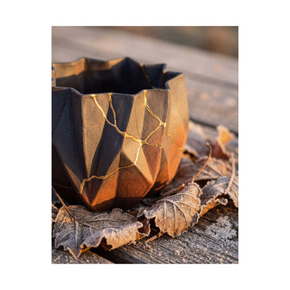 Golden Hour Paper Fold Wall Art Print - Kintsugi Seijaku